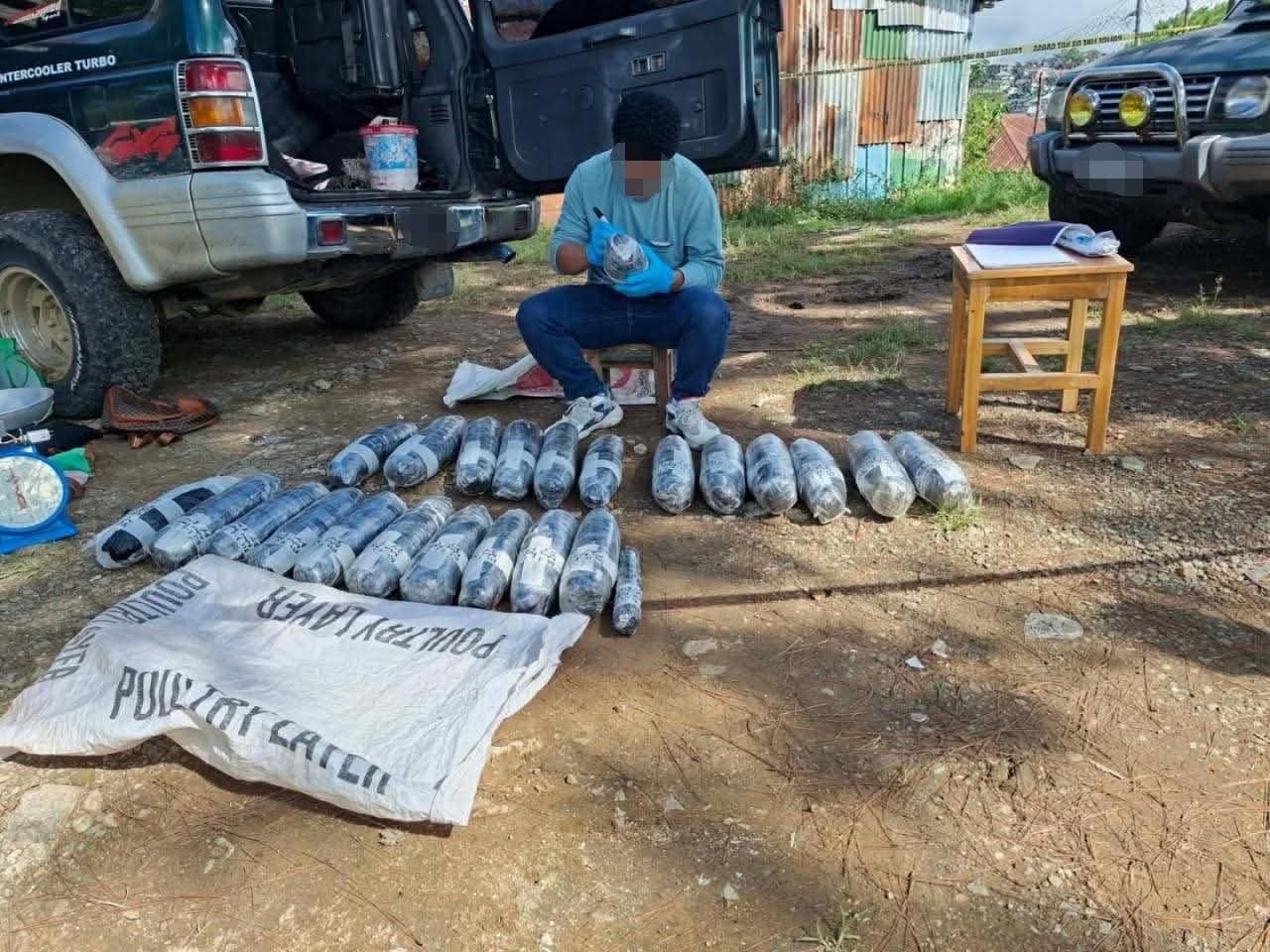 Police found abandoned dried marijuana in La Trinidad 