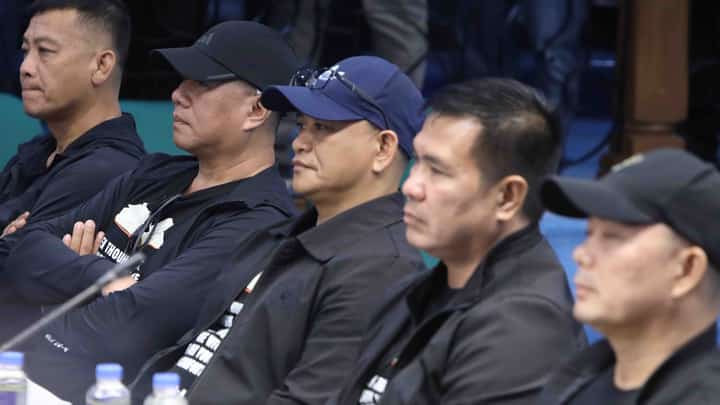 The supposed bagmen of former congressman Zaldy Co at the Senator Pia Cayetano-chaired Blue Ribbon committte on Thursday, 4 June.