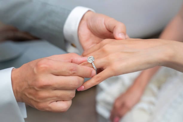 Woman claims fiancé stitched engagement ring to her finger, sparking discussion on relationship abuse