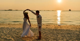 A romantic wedding in unpredictable June