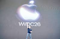 LAST hurrah! Apple CEO Tim Cook gestures the peace sign during his final Apple Worldwide Developers Conference at Apple Park.