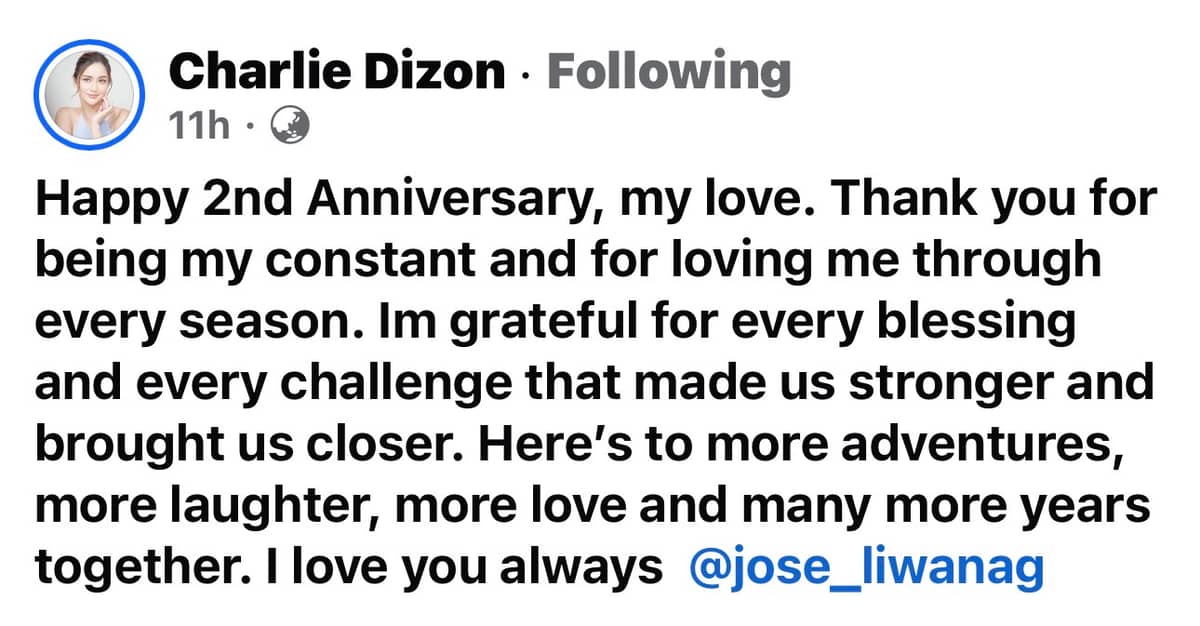 Charlie Dizons post for second year anniv with Carlo Aquino