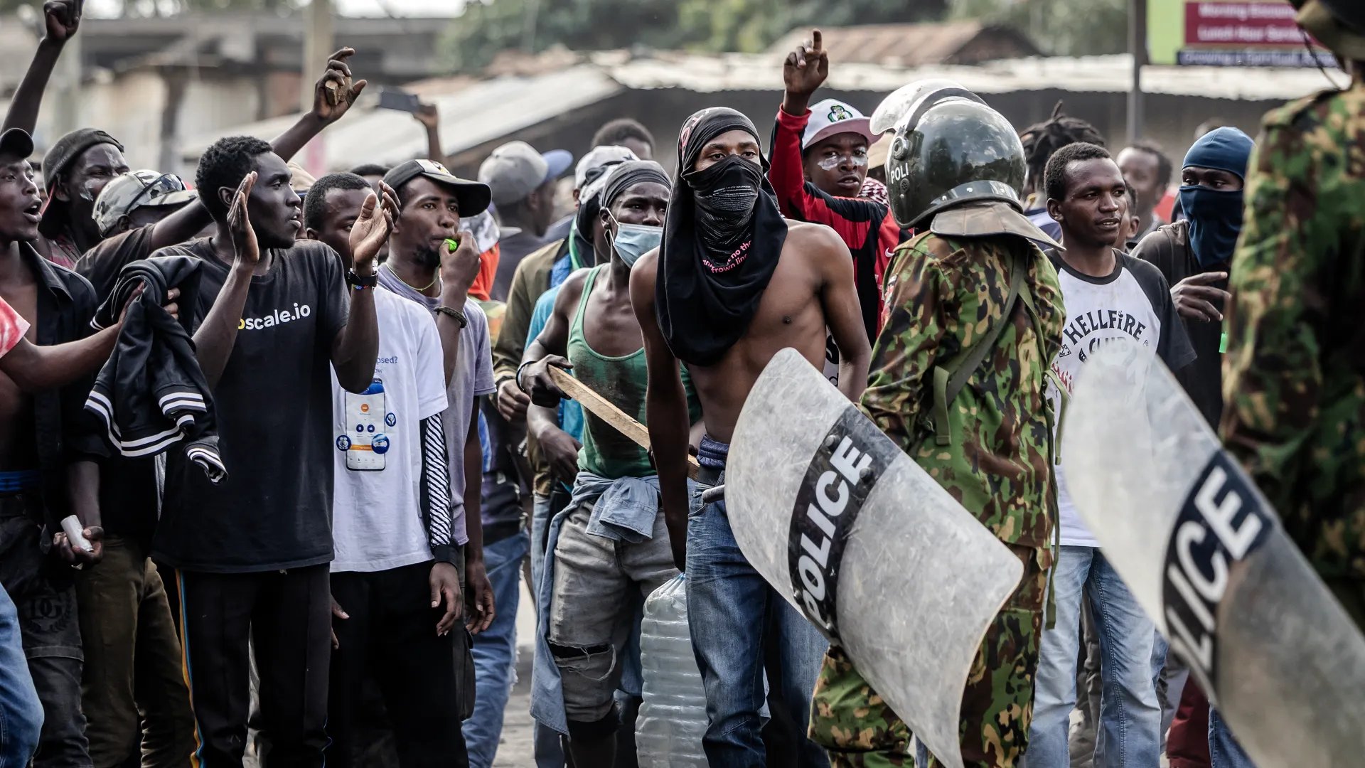 One killed as Kenyan protests at US Ebola centre turn violent