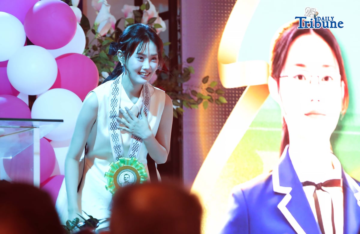 (June 09 2026) Chinese actress Zhang Ying fei, more popularly known as her character Linda Walker in the C-drama “The Heiress Who Won With Brains," delivered message to give inspiration to the students of the Quezon City High School as she visits and donates school supplies with QC Mayor Joy Belmonte and members of the Federation Of Filipino Chinese Chambers Of Commerce & Industry, Inc. (FFCCCII) on Tuesday. Photo/Analy Labor