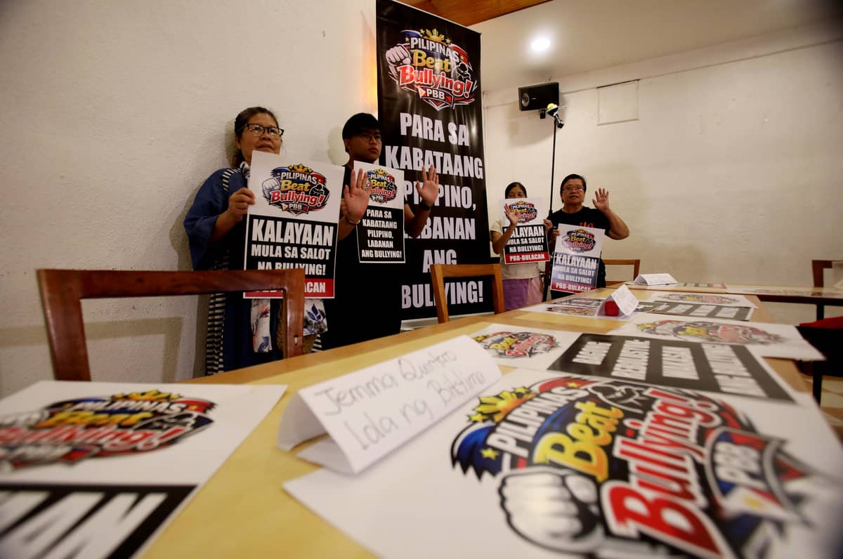 (June 10 2026) Parents and relatives of bullying victims from San Jose del Monte, Bulacan, gather in Quezon City on Wednesday, June 10, 2026, emotionally share the experiences and recount bullying incidents involving their children. The group also called for stronger regulations and stricter enforcement of Republic Act No. 10627, or the Anti-Bullying Act of 2013, to strengthen student protection and ensure accountability in schools. Photo/Analy Labor