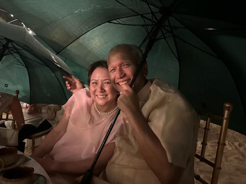JUNE wedding downpour.