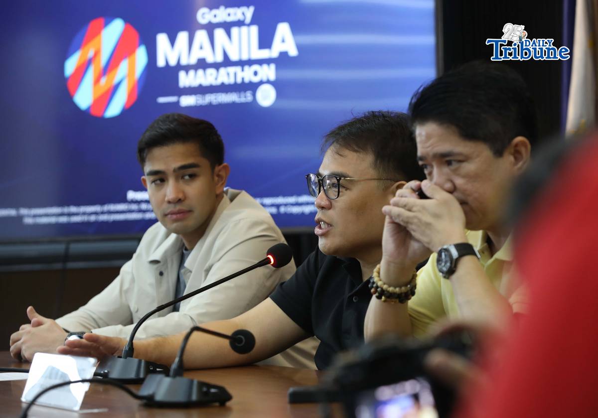 (June 11 2026) Metropolitan Manila Development Authority (MMDA) Chairman Romando "Don" Artes presides over a meeting with stakeholders to discuss the final details and traffic management plan for the Runrio Galaxy Manila Marathon on June 12-June 13, at the MMDA headquarters in Pasig City, they show to the media the preparations and the traffic management plan of the event. The marathon, scheduled from midnight until morning, is expected to draw more than 25,000 participants. Photo/Analy Labor