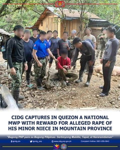 Wanted in Mountain Province for rape, arrested in Quezon