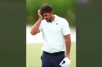 BROOKS Koepka walks off the 18th green after completing his first round at the 2026 RBC Canadian Open at TPC Toronto at Osprey Valley on Thursday in Caledon, Ontario.