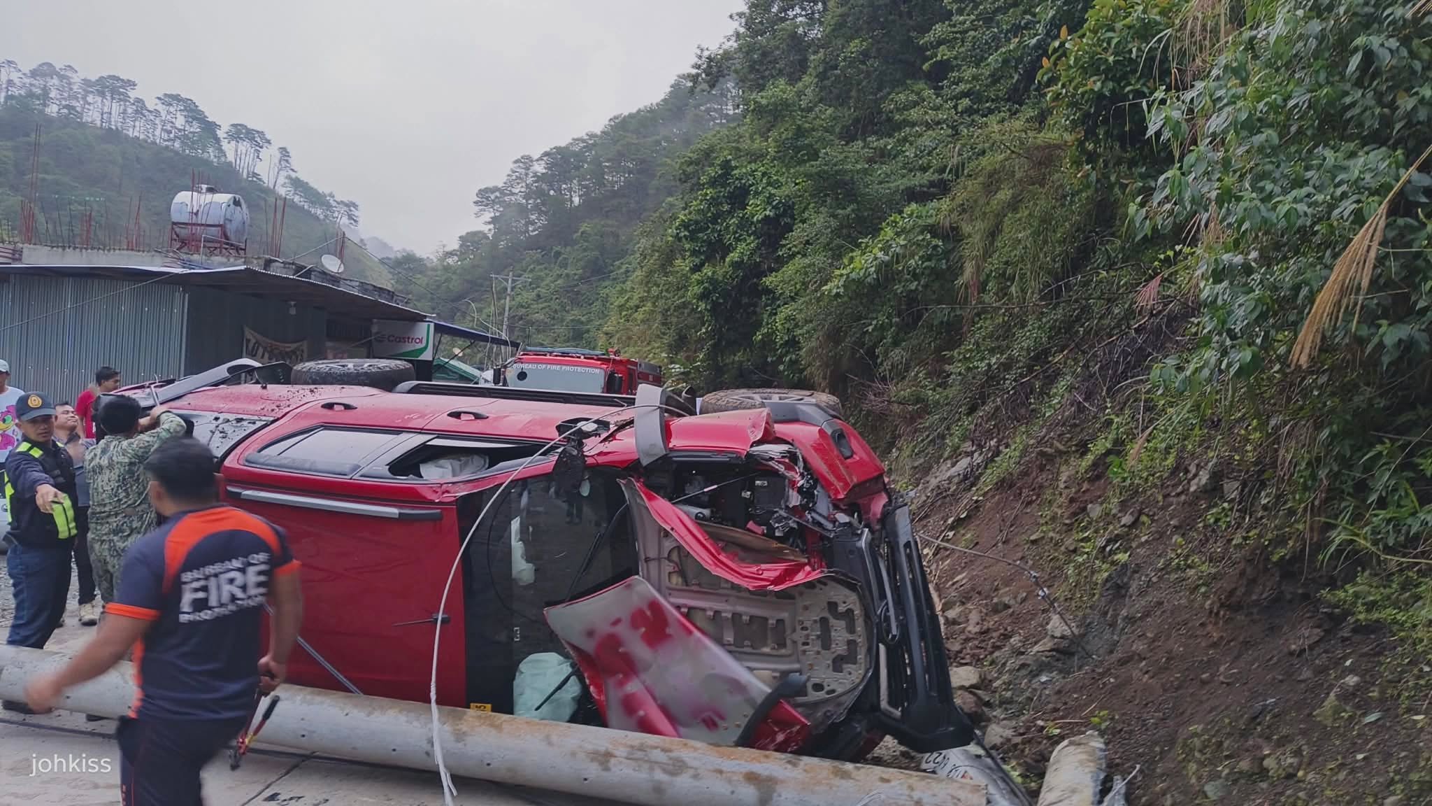 Sabangan road crash cuts off electricity 