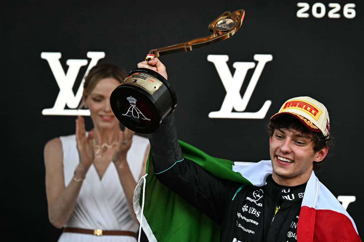 PODIUM celebration follows Kimi Antonelli’s Monaco triumph, putting the 19-year-old Italian within reach of an elite six-win streak.