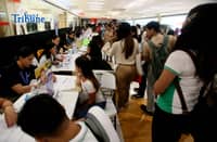(June 12 2026) Hundreds of jobseekers flocked to the Marikina Araw ng Kalayaan job fair for an interview from local companies In partnership with DOLE at SM Marikina on Friday June 12 2026. Photo/Analy Labor