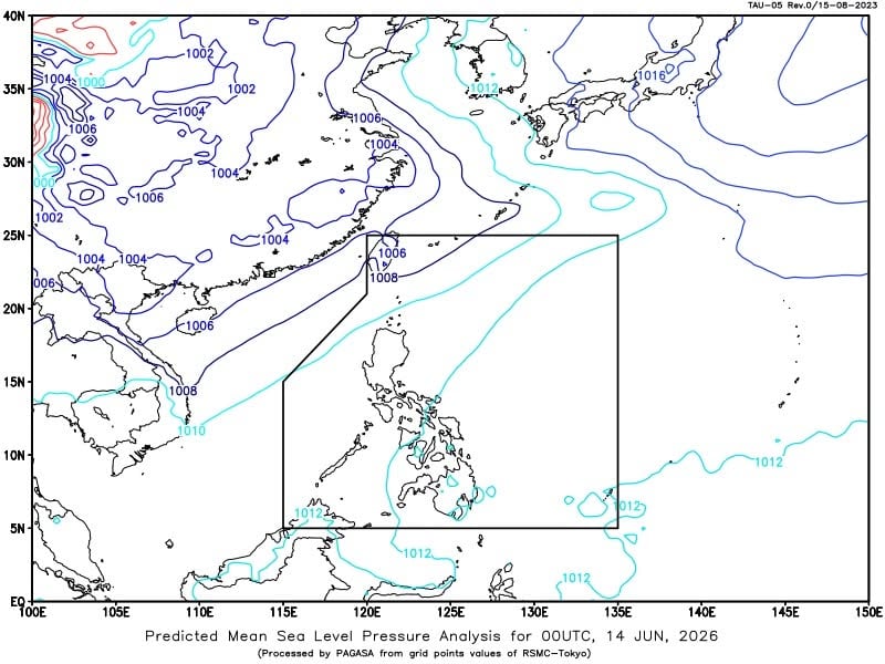 Rainy weather expected in parts of the Philippines as easterlies persist