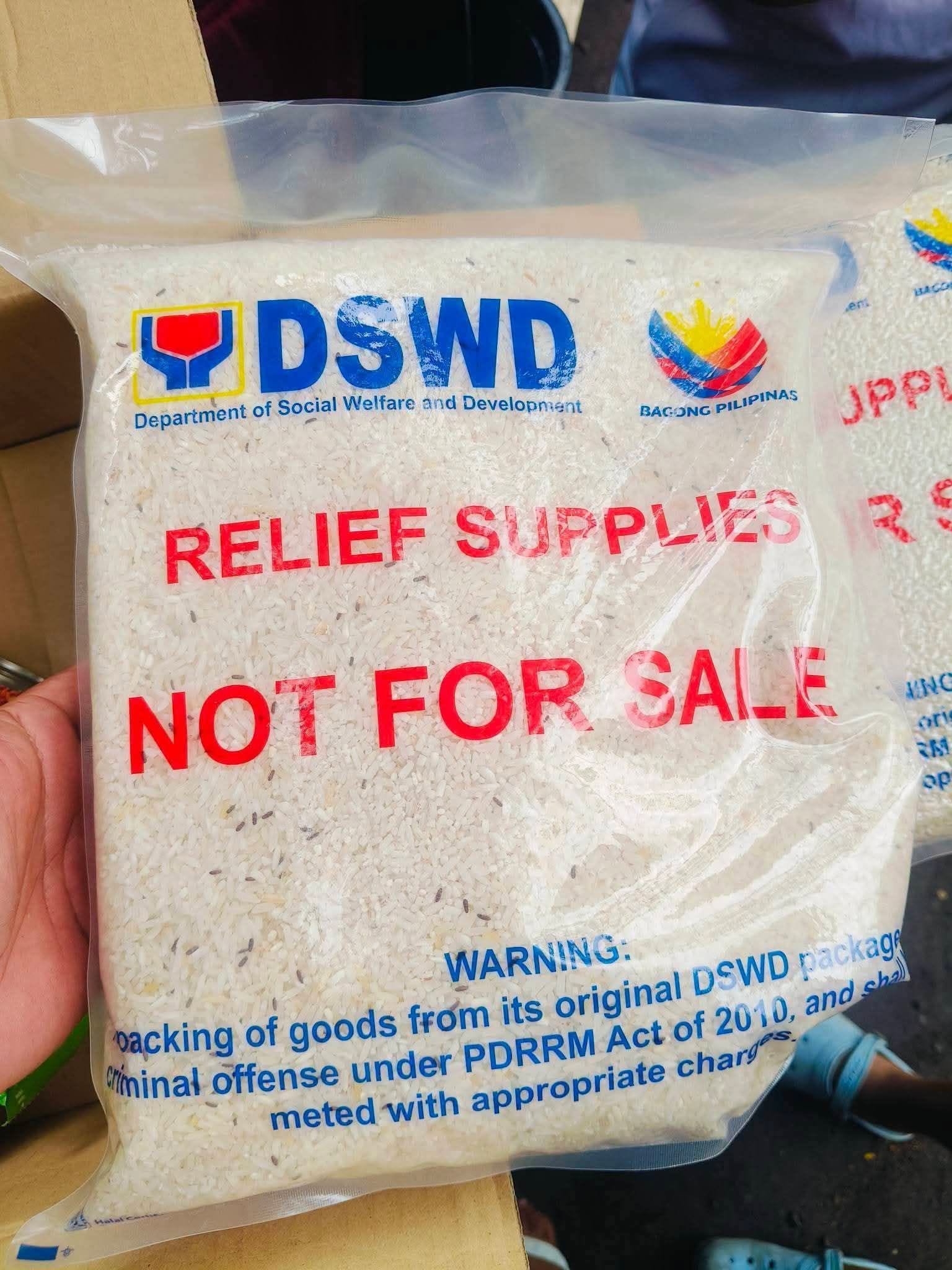 DSWD assures quake survivors: Vacuum-packed rice safe to eat
