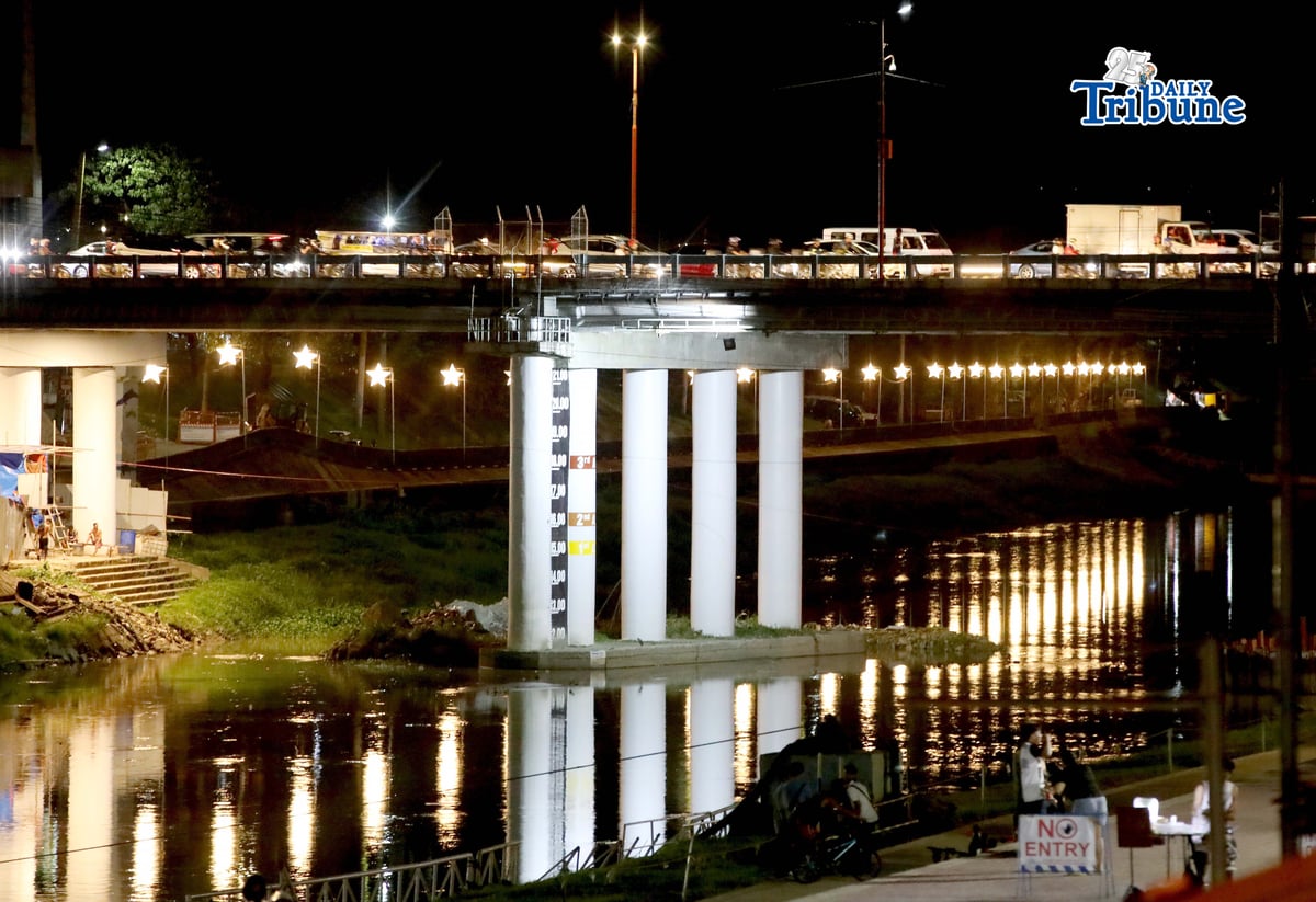 (June 13 2026) The reflection of lights seen under the bridge at the Marikina River, The Marikina local government, in coordination with the DPWH, is continuously conducting dredging, widening, and desilting operations along the Marikina River to increase its water-carrying capacity ahead of the typhoon season. Photo/Analy Labor