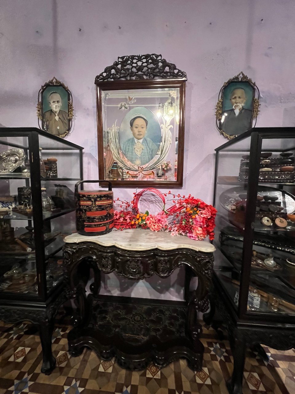 A SHRINE of Peranakan ancestors.