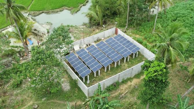 Solar-powered irrigation project in Leyte.