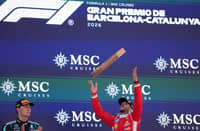 Hamilton ends Antonelli's winning streak with maiden Ferrari victory in Barcelona