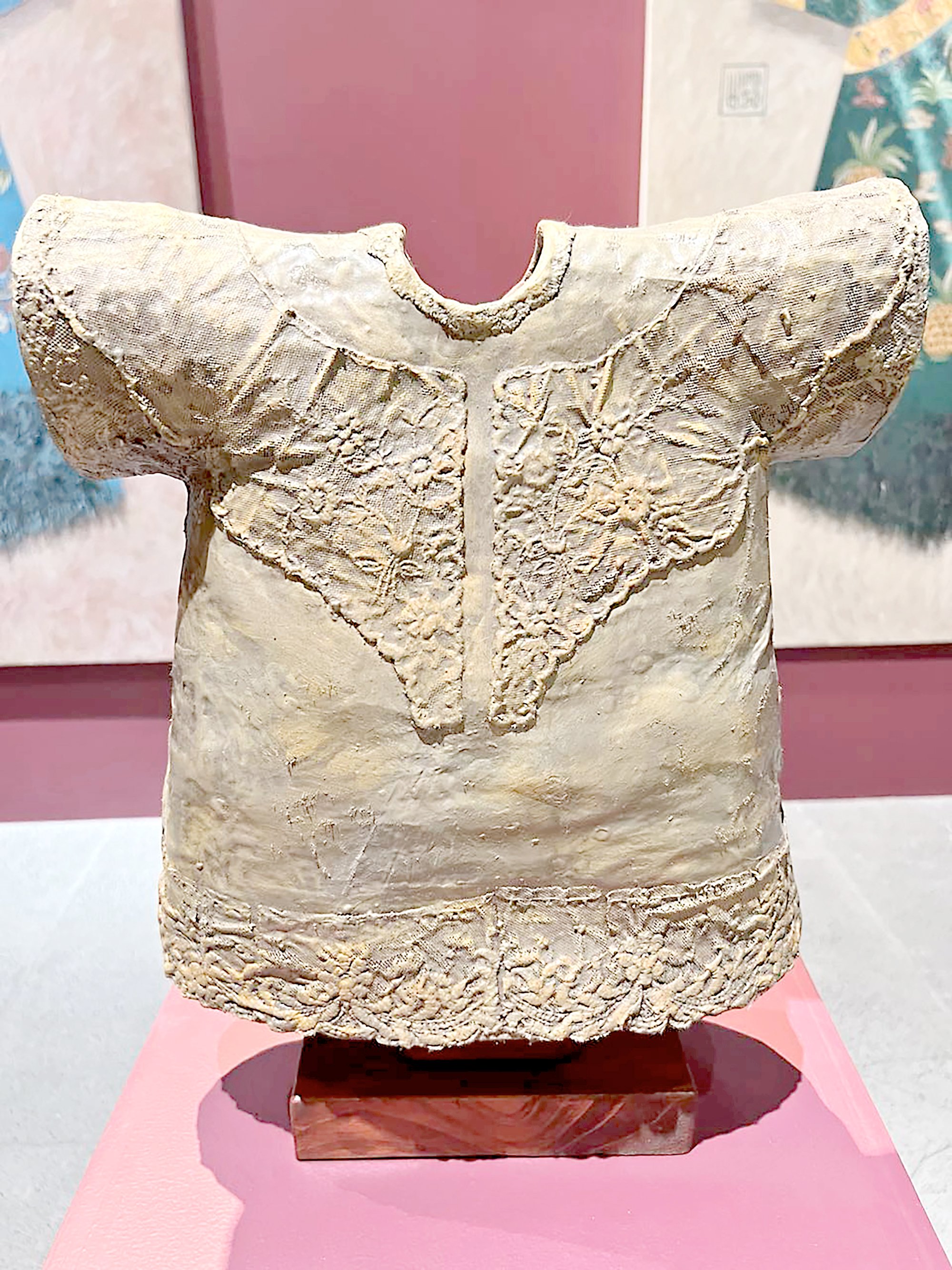 ‘INTERWOVEN,’ resin with fiberglass and mixed media sculpture, 2018.