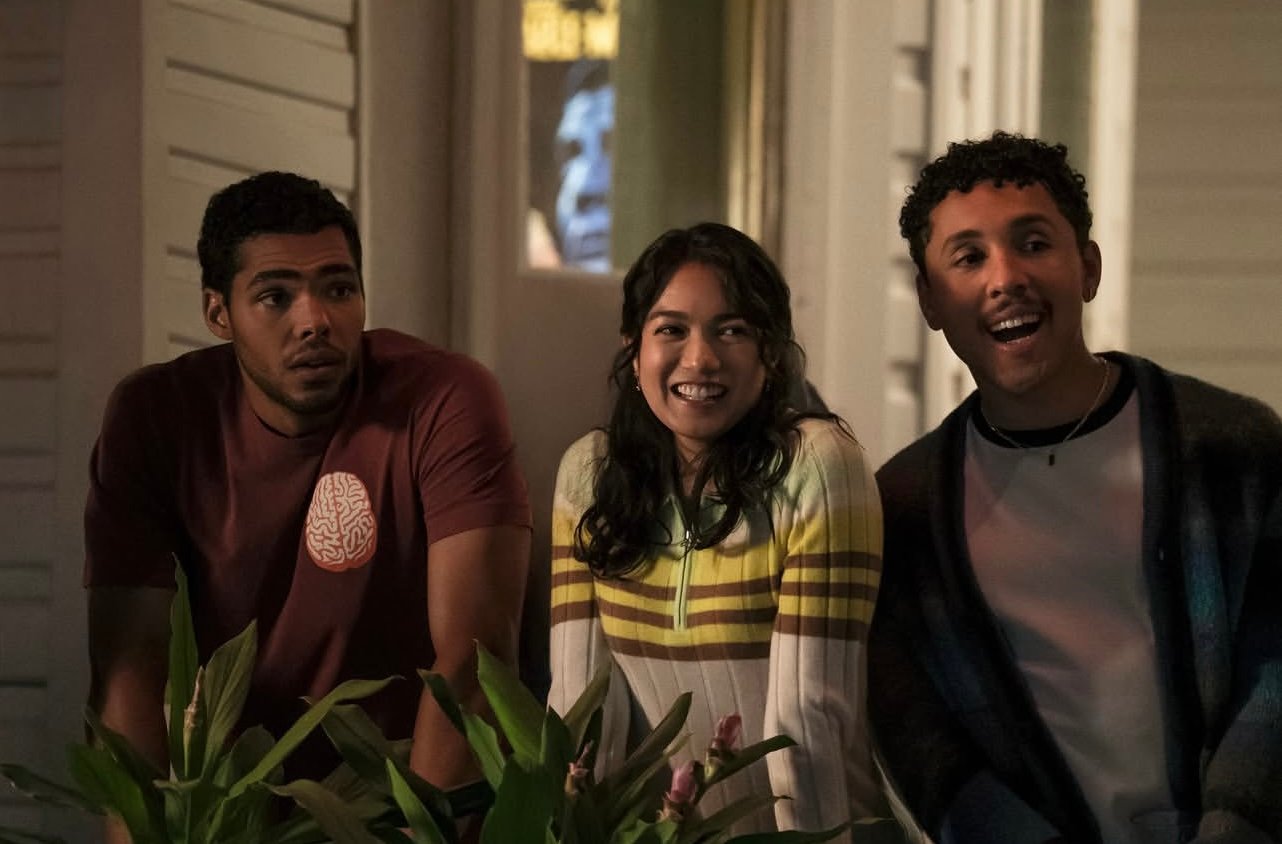 Nicholas Duvernay, Rachel Marsh and Jaboukie Young-White in 'The Love Hypothesis.'