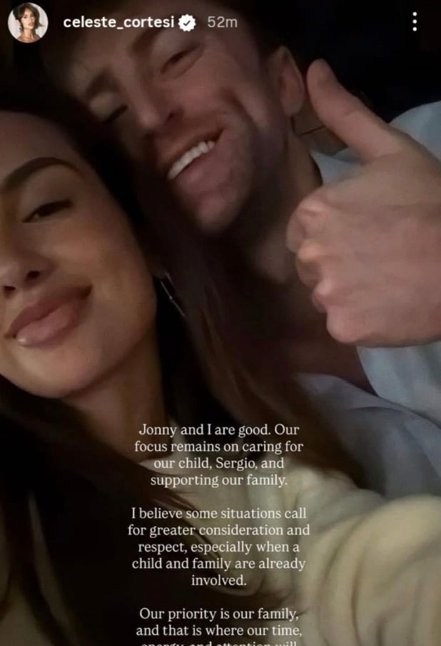 Celeste Cortesi calls for respect amid online rumors