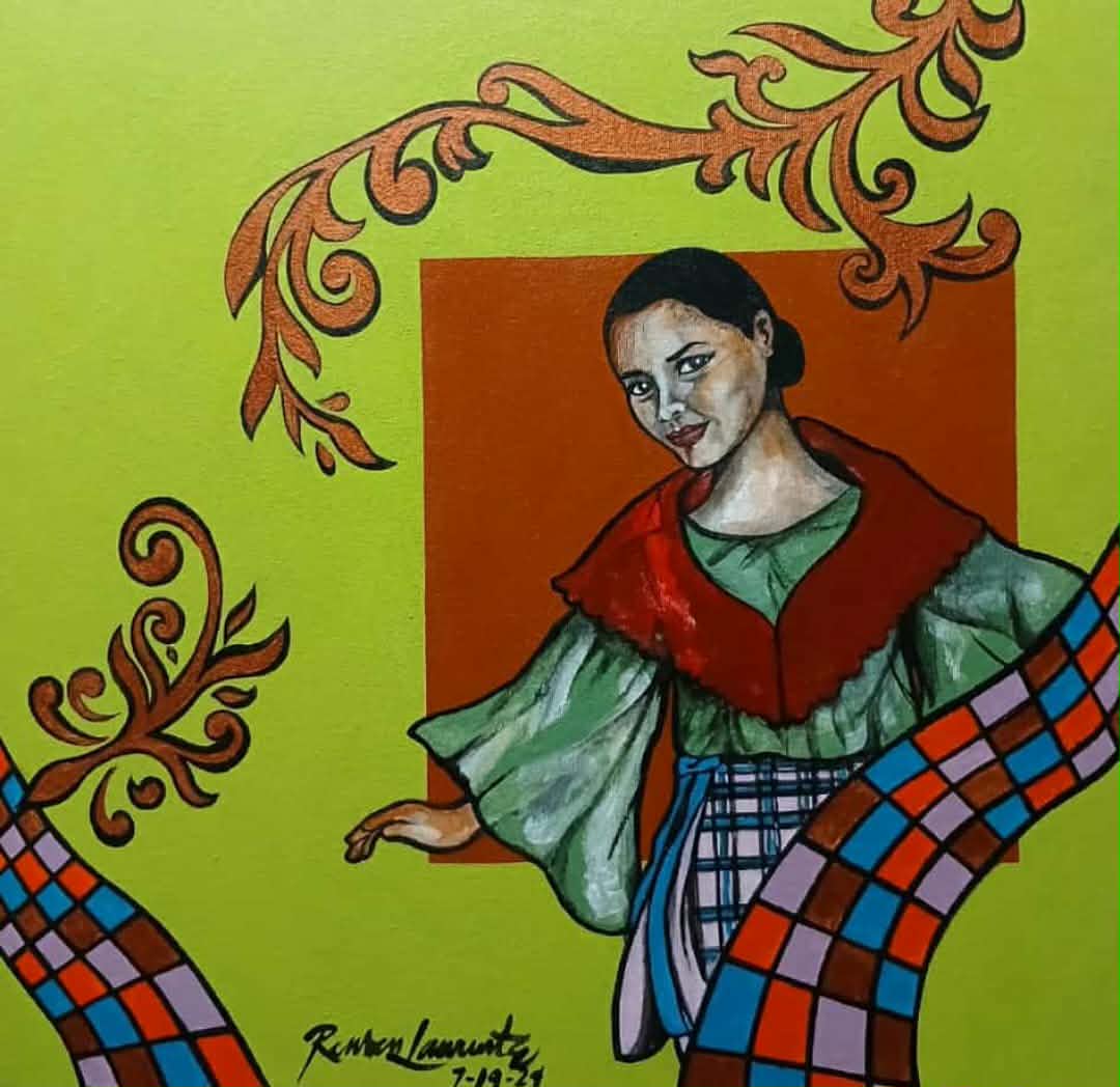‘NAKABARO’T Saya (panuelo at tapis),’ part of ‘Ang Dalagang Filipina’ series 2024.