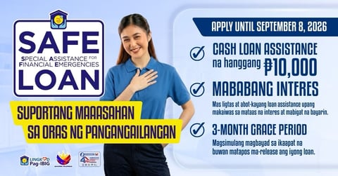 Pag-IBIG rolls out P10,000 SAFE Loan amid Middle East conflict