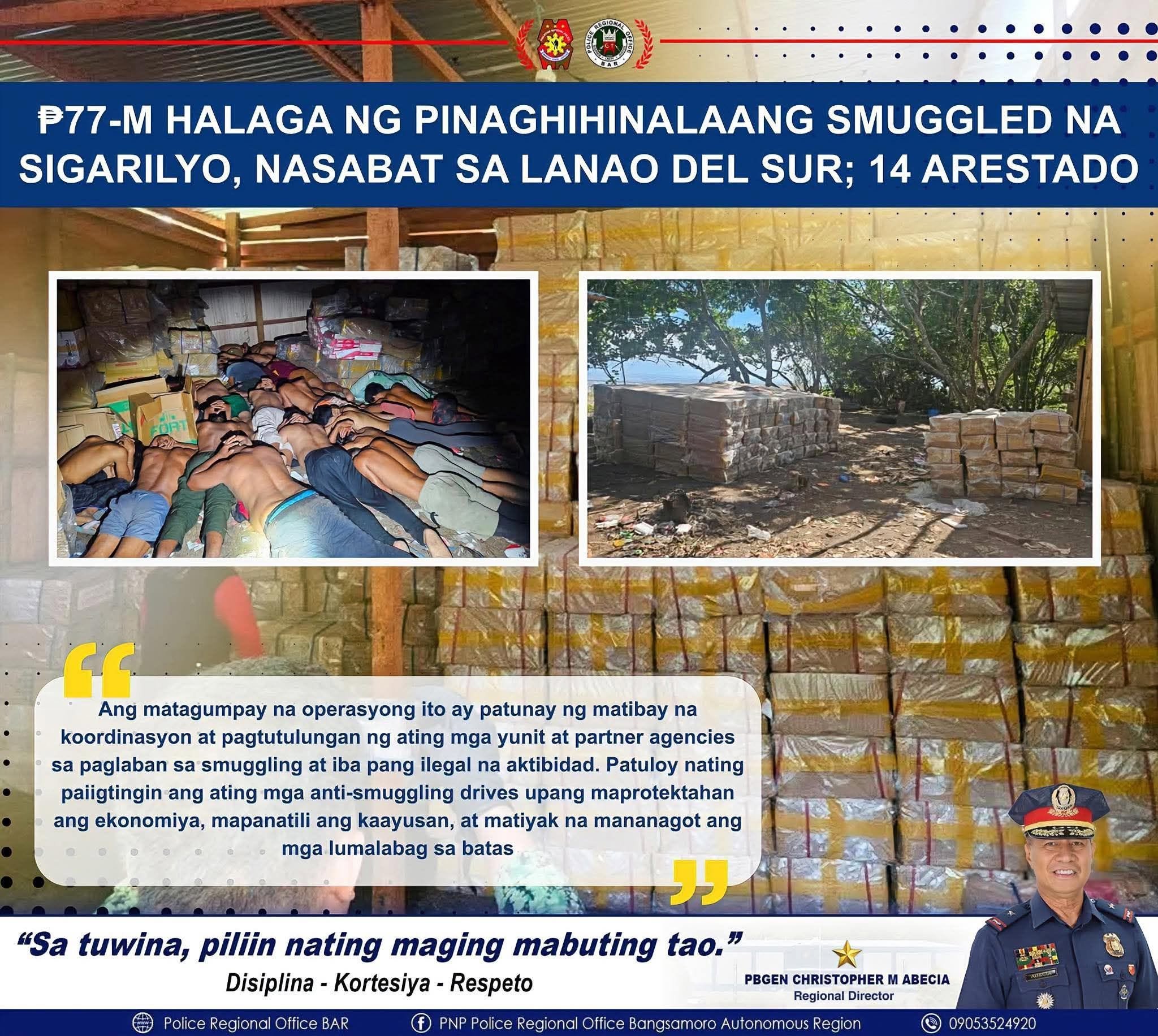 P77M smuggled cigarettes seized in Lanao del Sur