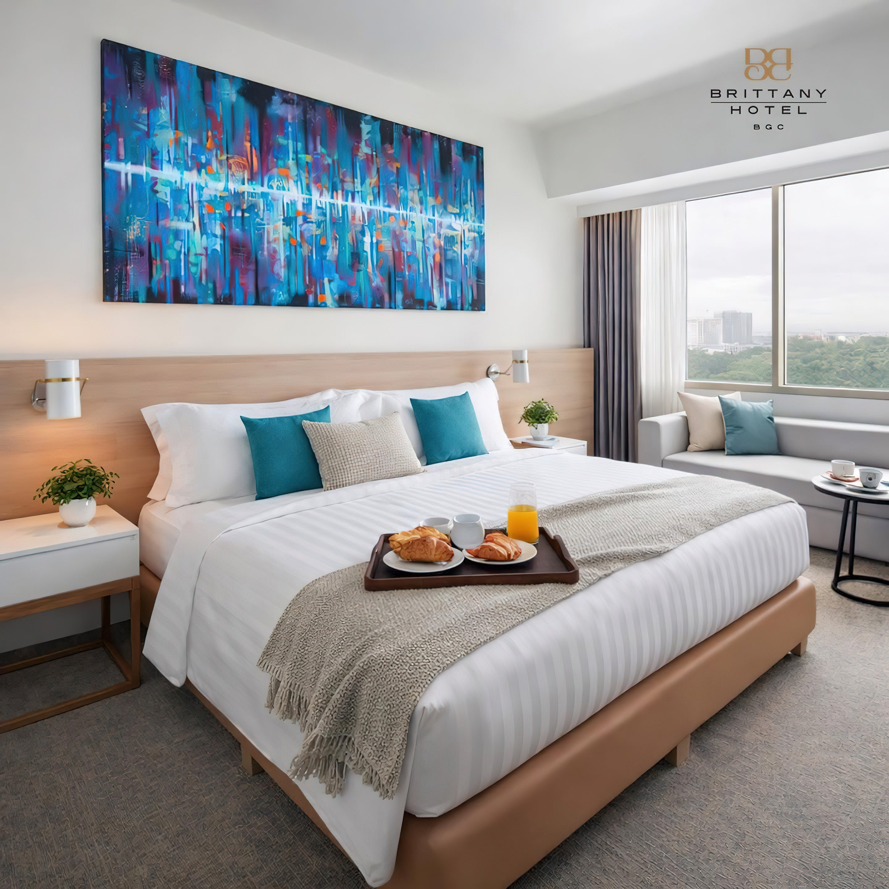 CONTEMPORARY-STYLE bedroom.