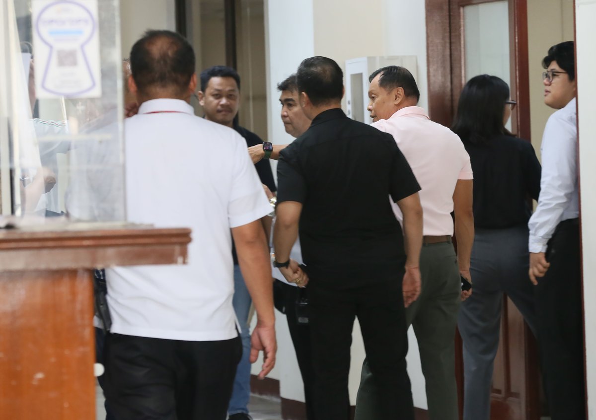 (June 17 2026) Five ex marines former bodyguards and allegedly bagmen of former Rep. Elizaldy Co, arrive at the office of the Ombudsman in Quezon City on Wednesday June 17 2026, appearing upon the invitation of Ombudsman investigators to submit their individual affidavits regarding a P805-billion flood control scam. Photo/Analy Labor