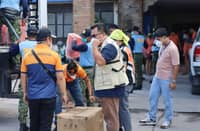 Office of Civil Defense - Bicol turn over hygiene kits and goggles to the Municipality of Guinobatan, the most affected area during the Mayon Volcano activity last month. (PHOTO COURTESY of OCD-Bicol, May 4, 2026)