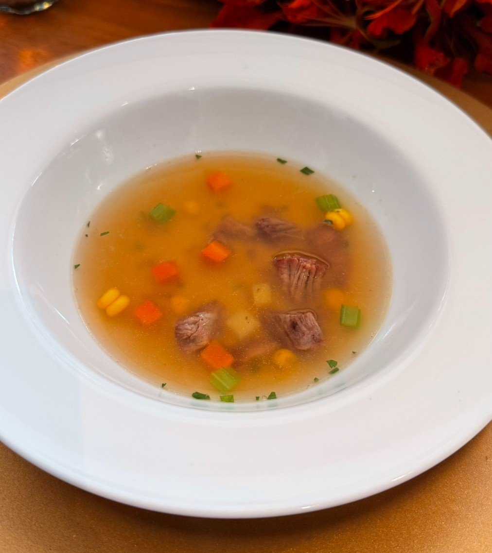 BEEF Shank Consommé.