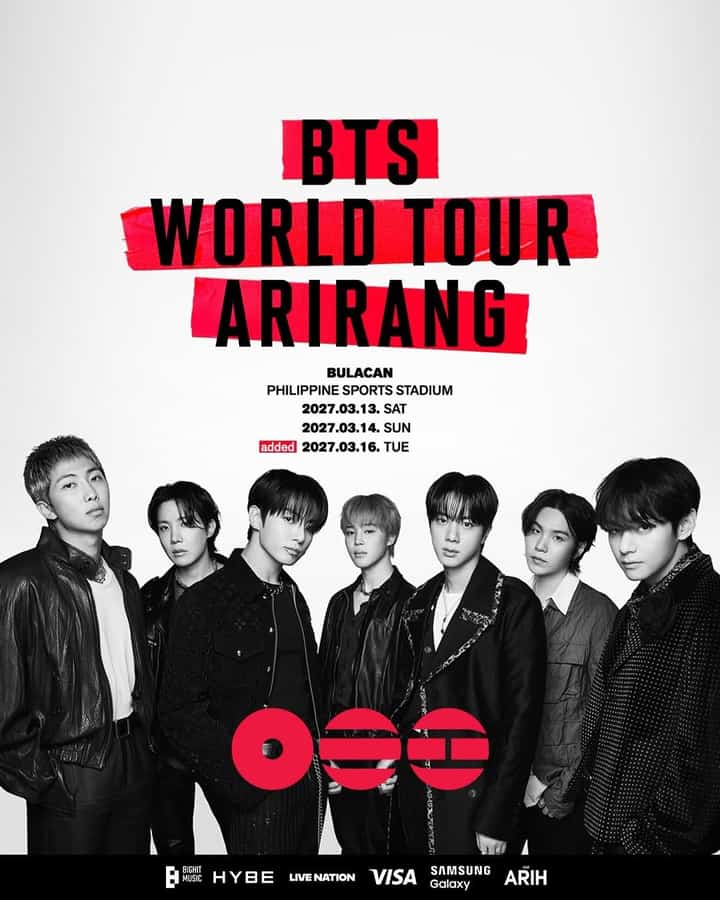 BTS adds third Bulacan show as ‘ARIRANG’ world tour expands