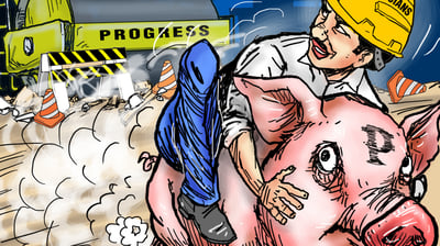 Pork over progress