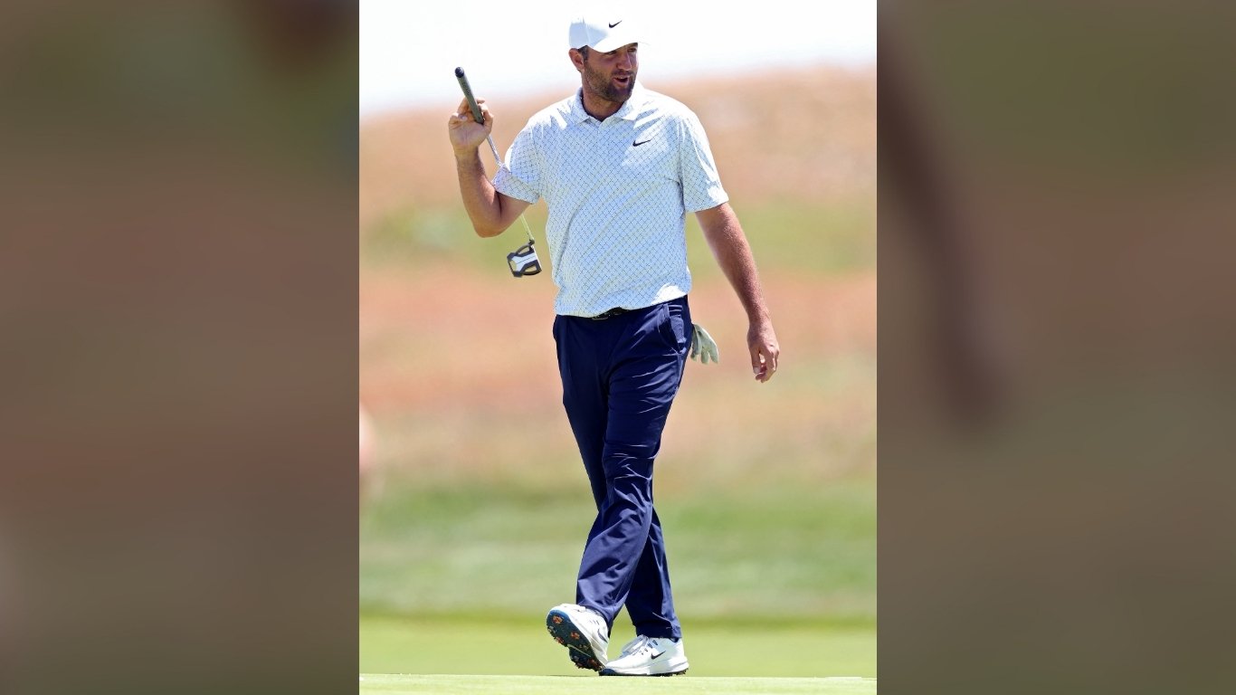 Scheffler chases U.S. Open glory at windy Shinnecock