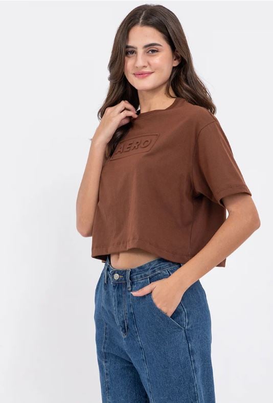 AERO Embossed Boxy Fit Tee
