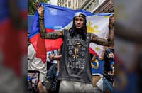 NEW York Knicks guard Jordan Clarkson, who played for several Philippine national teams in international competitions, proudly waves the Philippine flag during the team’s victory parade celebrating its 2026 NBA championship.
