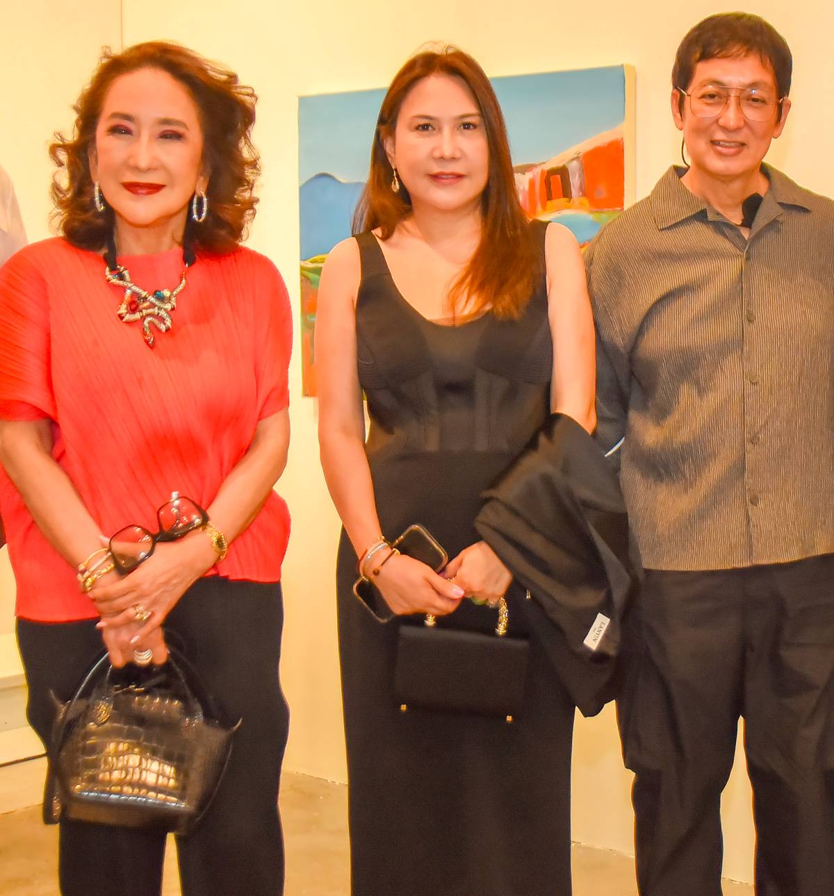 MINNIE Osmeña, Evelyn Young and Gus Sibal.