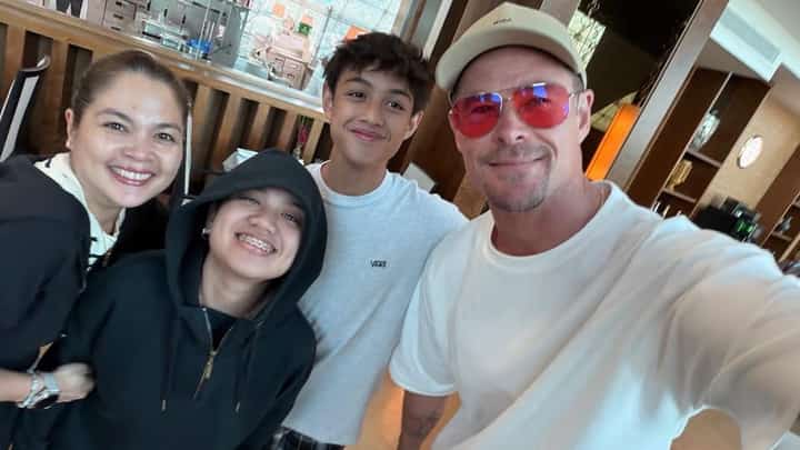 Judy Ann Santos with her children with Hollywood Actor Chris Hemsworth