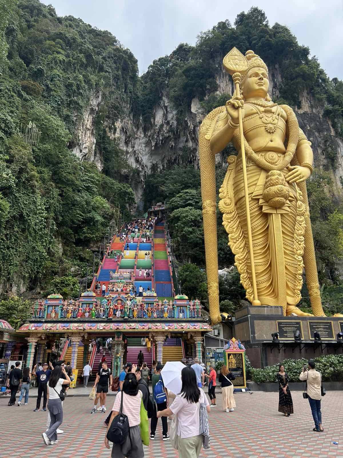 LORD Murugan and the 272 rainbow colored steps of Batu Caves.