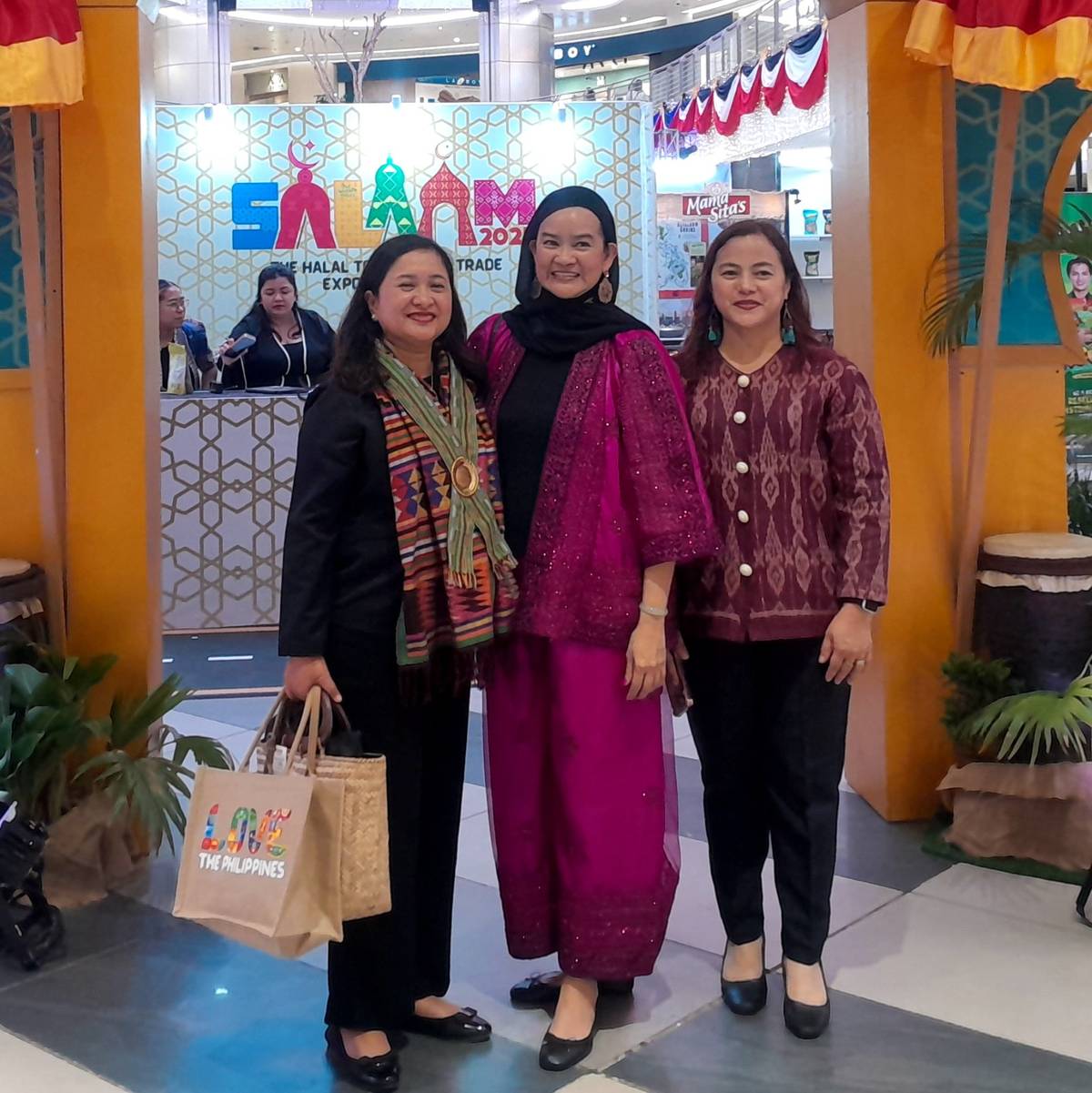 DEPARTMENT of Tourism Region 10 director Marie Elaine Unchuan (left), former DoT Undersecretary for Muslim Affairs and Mindanao Promotions Myra Paz Valderrosa-Abubakar (center) and Region 10 senior tourism operations officer Lea Apal.