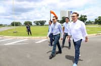 EXCUTIVE Secretary Ralph G. Recto (right) and Finance Secretary Frederick D. Go (left) flew on a site visit to Clark and New Clark City, reaffirming the Marcos administration's commitment to transform the Luzon Economic Corridor into the Philippines' hub for semiconductors and artificial intelligence industries.