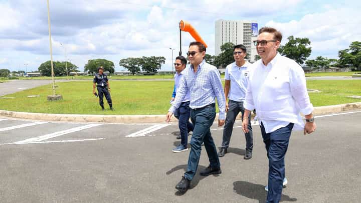 EXCUTIVE Secretary Ralph G. Recto (right) and Finance Secretary Frederick D. Go (left) flew on a site visit to Clark and New Clark City, reaffirming the Marcos administration's commitment to transform the Luzon Economic Corridor into the Philippines' hub for semiconductors and artificial intelligence industries.