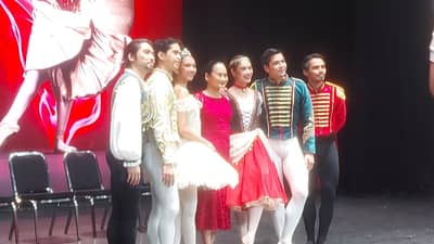 Ballet Manila Artistic Director and CEO Lisa Macuja Elizalde - center - with 'Paquita' cast