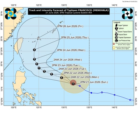 Tropical storm Francisco classified as typhoon