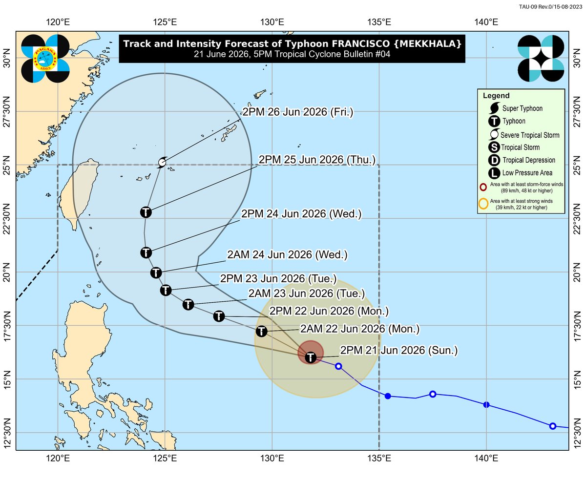 Tropical storm Francisco classified as typhoon