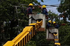 Downed power lines in Malabon City