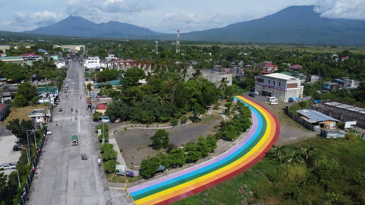 THE rainbow road on ECL Legislative Building Service Road in Tabaco City, Albay.