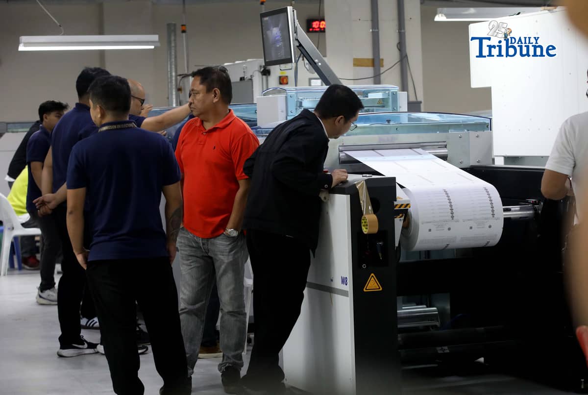 (June 22 2026) National Printing Office NPO Officers show to the media, the printing of computrized voters list CVL for the 2026 BARMM Parliamentary elections on Monday 22 2026. Photo/Analy Labor