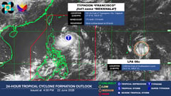 LPA monitored following typhoon Francisco - PAGASA